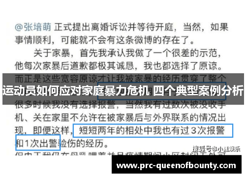 运动员如何应对家庭暴力危机 四个典型案例分析